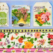 Serwetka decoupage firmy IHR torebki z nasionami 33x33cm